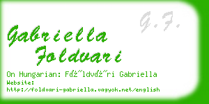 gabriella foldvari business card
