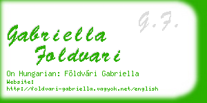 gabriella foldvari business card